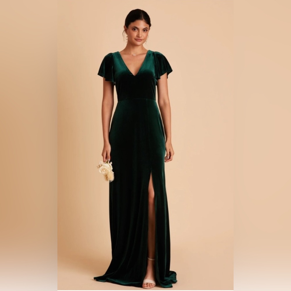 Birdy Grey Velvet Emerald Green Bridesmaid dresses Sizes M